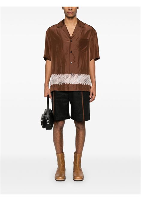 Black stripe-detail shorts Feng chen wang - men FENG CHEN WANG | FMS19ST01BLK